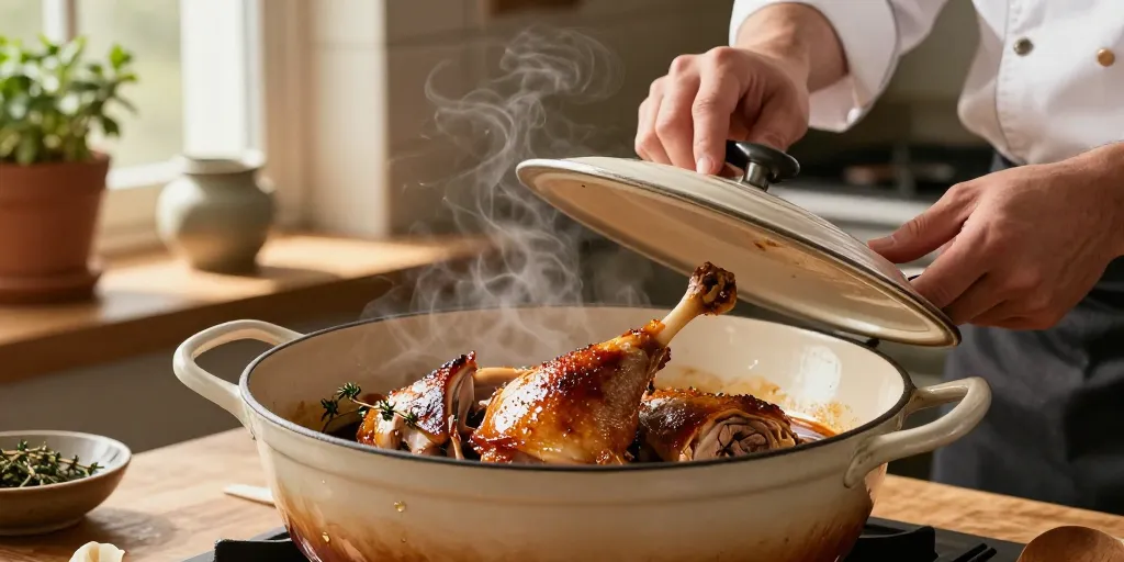 cuisses de canettes en cocotte