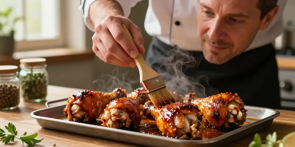 pilon de poulet sauce soja miel