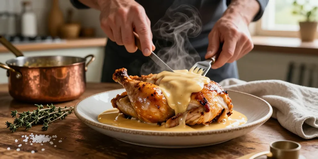 poulet sauce comté
