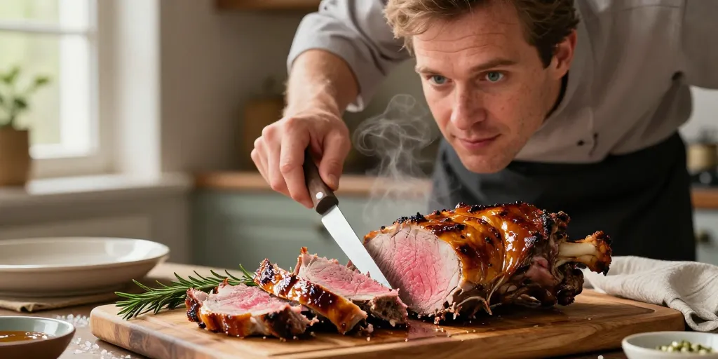 recette gigot agneau tranche
