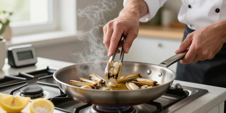 cuisson des couteaux à la poele