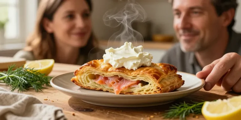 feuilleté truite fumée crème fraîche