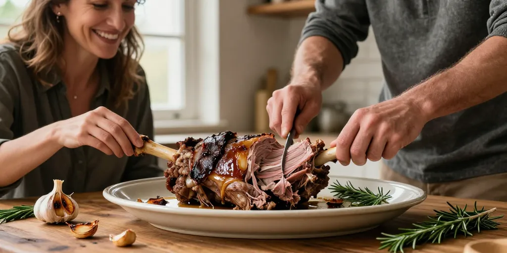 épaule d'agneau confit au four