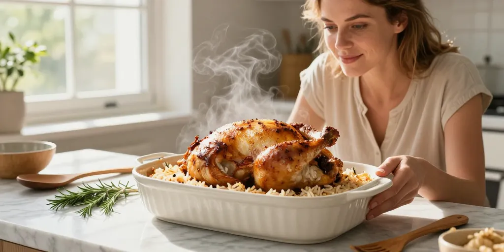 recette riz au poulet au four