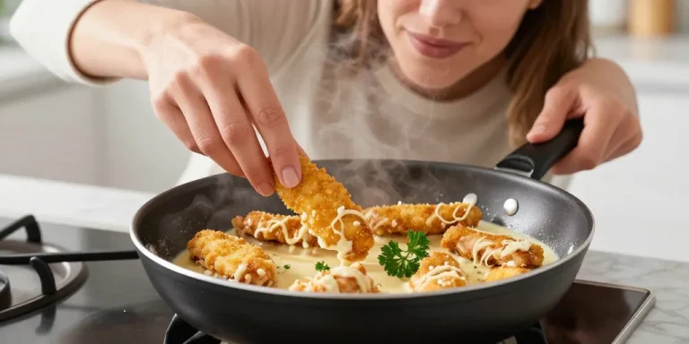 aiguillettes de poulet en sauce