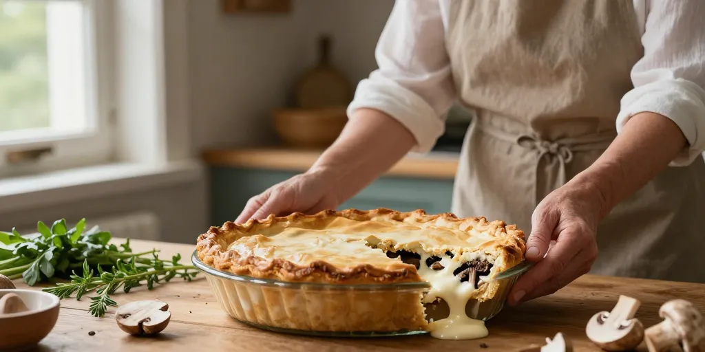 tourte aux champignons bechamel
